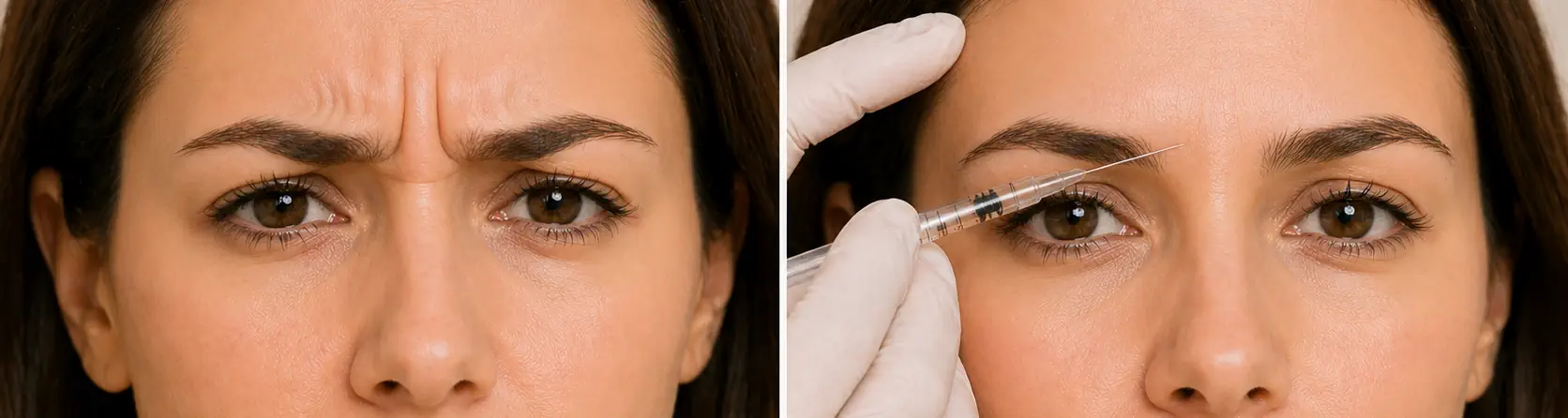 Aplicación de Botox para entrecejo