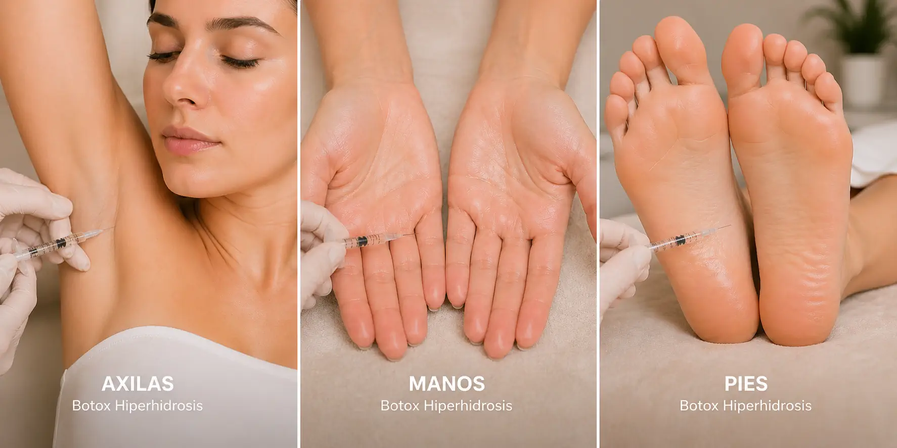 Aplicación de Botox para sudoración excesiva