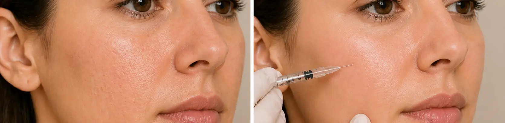 Aplicación de Botox para poros dilatados