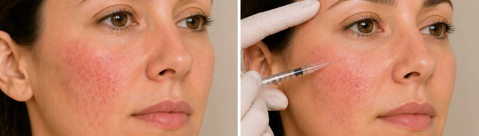 Aplicación de Botox para rosácea en casos seleccionados