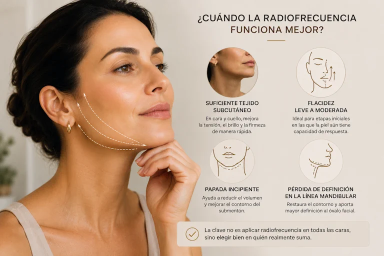 Paciente después del tratamiento con radiofrecuencia