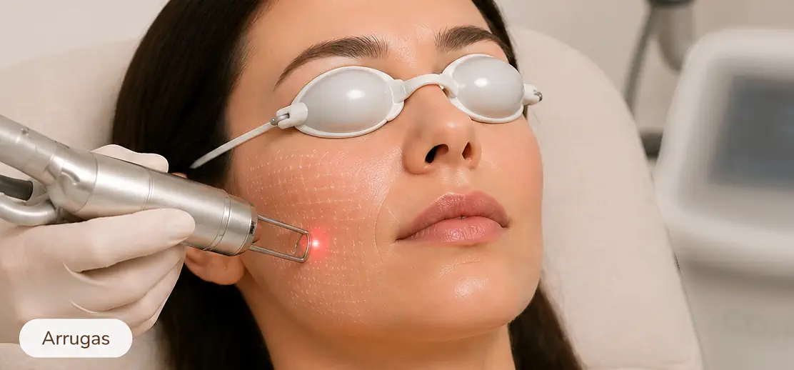 Paciente luego de evaluación para renovación facial con láser