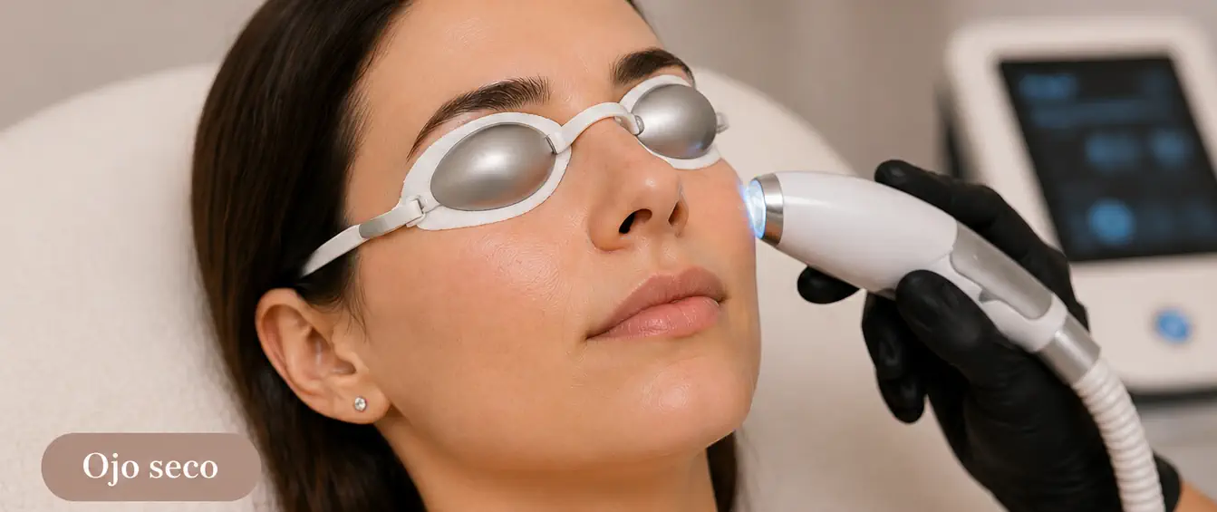 Tratamiento de luz pulsada para ojo seco