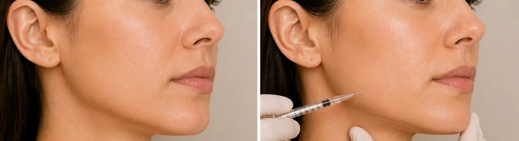 Relleno de reborde mandibular con ácido hialurónico