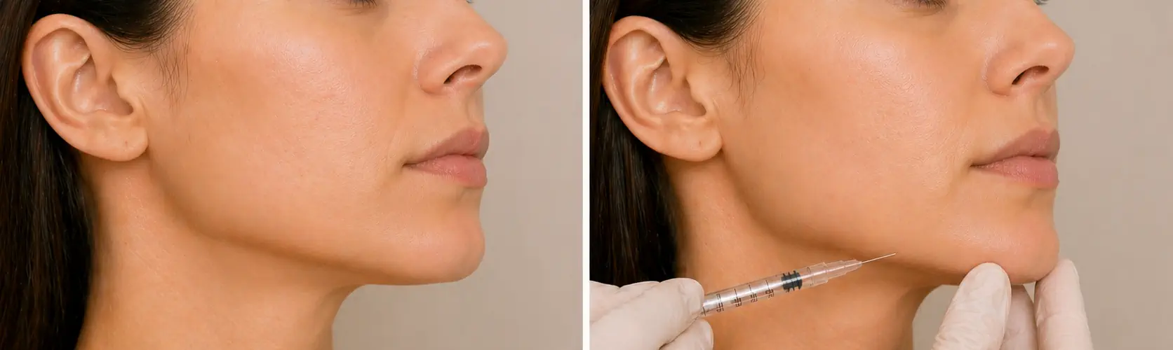 Relleno de mentón con ácido hialurónico